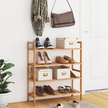 vidaXL Shoe Racks 2 pcs 69x27x41 cm Solid Wood Walnut