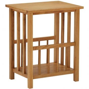Mesa revistero de madera maciza de roble 45x35x55 cm