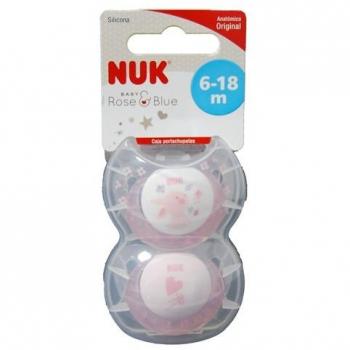 Nuk™ Baby Rose Silicone Soother T2 (6-18 Months) - 2 Pack