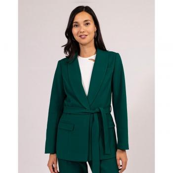 Blazer lazo Naf Naf - Blazer de mujer con solapa, cierre botón y detalle de lazo ajustable en la cintura