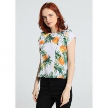 Blusa de manga corta blanco para mujer de Victorio & Lucchino