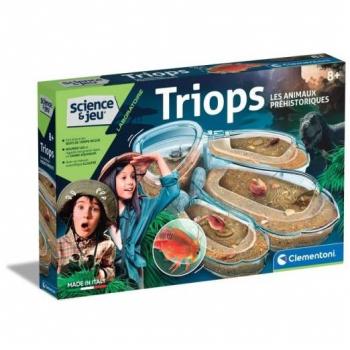 Juego de Ciencia Triops Clementoni - Incluye kit para el cultivo de triops, instrucciones en español, materiales educativos sobre animales prehistóricos, ideal para niños a partir de 8 años