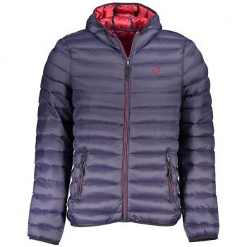 U.S. Polo Assn. Men's Elegant Long Sleeve Hooded Jacket - XXL, Blue, Nylon with Embroidery