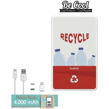 Becool® - Batería Externa Power Bank 4000 mah + Gratis 1 cable USB-MicroUsb