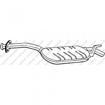 Silenciador Intermedio Bosal 175-175 para Mercedes 124