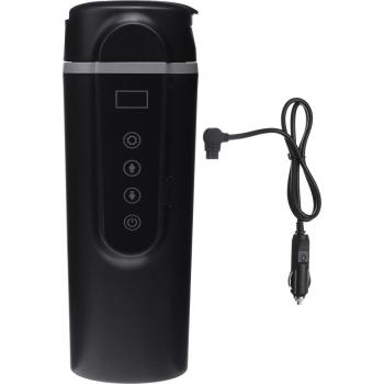 Taza Calefactora Eléctrica Portátil para Coche 12/24V, 420ml, con Pantalla LCD para Calentar Agua, Café, Té y Leche