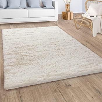 Alfombra Salón Pelo Largo Shaggy Mullida y Suave, tipo: Alfombra, características: pelo largo, piel sintética moderna, lisa, felpa crema beige, tamaño 60x100 cm