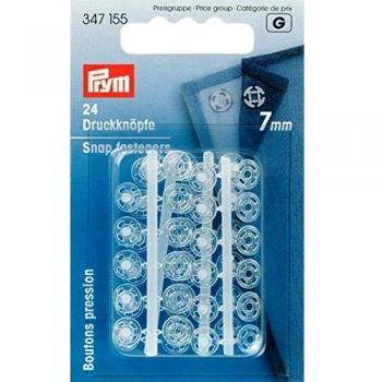 Prym Botón A Presión, Plastic, Blanco, 2 x 1 x 1 cm, 24
