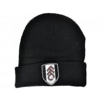 Gorro de lana con vuelta Fulham FC Crest negro talla única