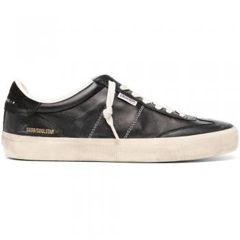 Golden Goose Men's Black Soul-Star Leather Sneakers Size 9 US