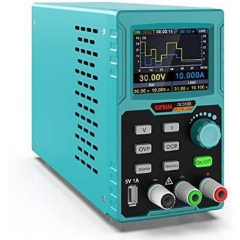 Fuentes de Alimentación Regulables, Fuentes de Alimentación Laboratorio DC Variable 30 V / 10 A, Botón M1-M4 Almacena 4 Conjuntos de Datos, Para Laboratorio, Hogar, Reparación General