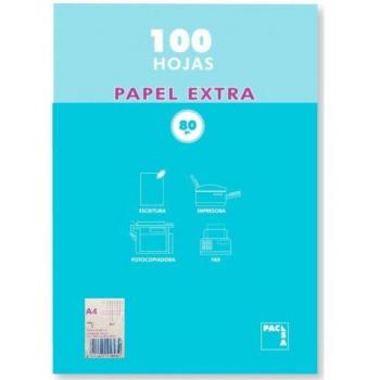 Papel A4 100 Hojas Cuadrícula 4x4 80g Sin Margen Pacsa 21813