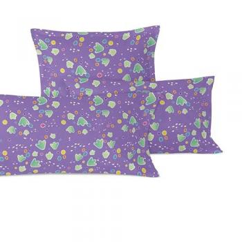 Funda de Almohada Infantil 80x80 cm Multicolor 100% Algodón, Calidad 150 TC, Fabricado en España