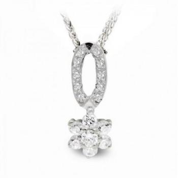 Gargantilla Oro Blanco 18k Mujer Circonitas Ovalada Calada Estrella