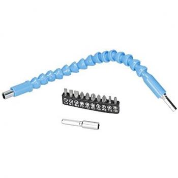Juego de puntas Ferrestock 10 puntas con adaptador FSK, incluye 10 puntas variadas para destornilladores, fabricadas en acero de alta calidad, diseño ergonómico y sistema Flexidrive para un mejor agar