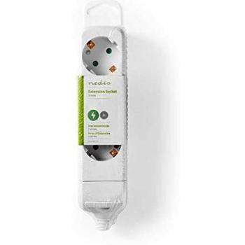 Nedis EXSO300F1WT Regleta | Contacto con Protección | 3 Tomas | Blanco