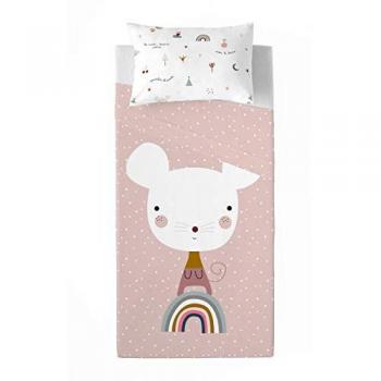 Juego de Sábanas Infantiles 100% Algodón Susanita Rosa para Cama de 90 cm - Fabricado en España