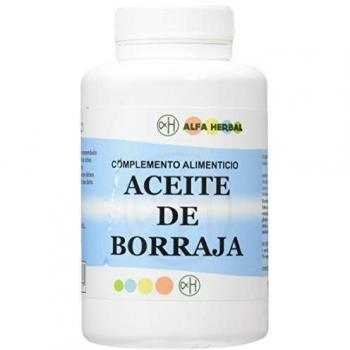 Alfa Herbal Aceite de Borraja 200 Perlas - Rico en Omega 6 - Ayuda Durante el Ciclo Menstrual - 200 g - 1 Unidad