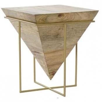 Mesa auxiliar DKD Home Decor Metal Madera de mango 40 x 40 x 45 cm