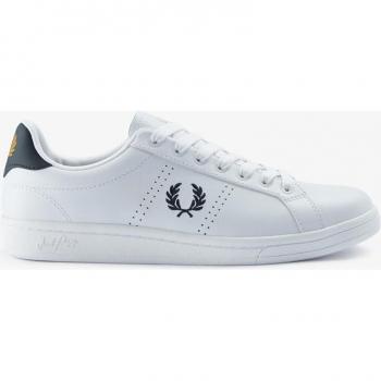 Zapatilla Piel Fred Perry B6312 - Tenis de Piel con Corona de Laurel