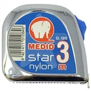 Flexómetro cromo con freno 3m CL-1313