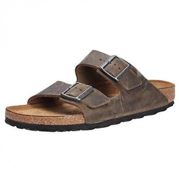 Birkenstock Arizona Soft Footbed Unisex Sandals - Faded Khaki - Size 39