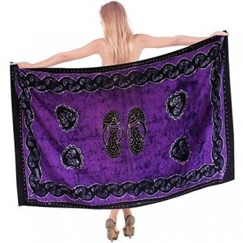 100% violeta falda de traje de baño de la playa del batik de algodón traje de baño bikini cubierta de pareo