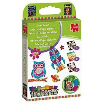 Jumbo- Arte con papel brillante - Juego de manualidad para hacer creaciones con papel brillante para