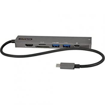StarTech.com USB-C Multiport Adapter - 4K HDMI, 100W Power Delivery, SD/MicroSD, 2-Port USB 3.0 Hub, GbE - STDKT30CHSDPD1