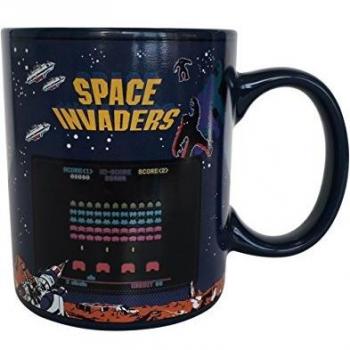 Space Invaders calor cambio taza, cerámica, multicolor, 8 x 12 x 10 cm