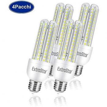 Bombilla LED E27, bombillas LED de maíz, candelabro LED E27, paquete de 4.