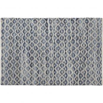 Alfombra de algodón tejano denim azul DKD Home Decor (120 x 180 x 1 cm)