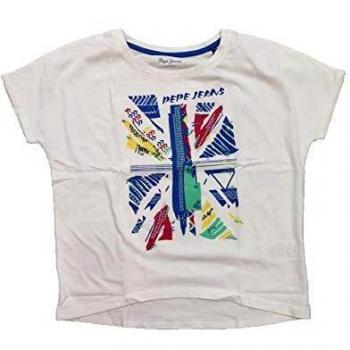 Pepe Jeans - PG502090 Danielle - 802 Optic White - Camiseta Maga Corta - NIÑA