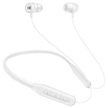 Auriculares Deportivos Intrauditivos Wireless Kodak Ultra 100+ Blancos con Silicona y Sonido Excepcional