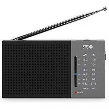 SPC Jetty Lite – Radio portátil, tamaño Compacto, Gran dial analógico, Radio Am/FM, Estilo Elegante, Altavoz de Gran tamaño