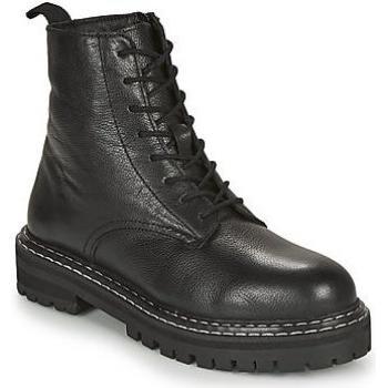 Botas de Cuero Negras Reine para Mujer con Lacets - Les Tropéziennes par M Belarbi