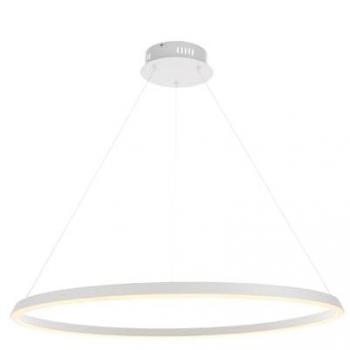 Lámpara colgante LED integrada Staten 1 bombilla Aleación de aluminio, acrílico Pintura blanca mate, silicona blanca