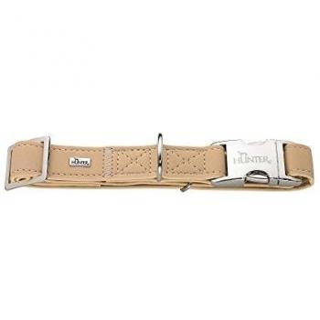 HUNTER Collar de Aluminio Resistente y Cuero sin Flor