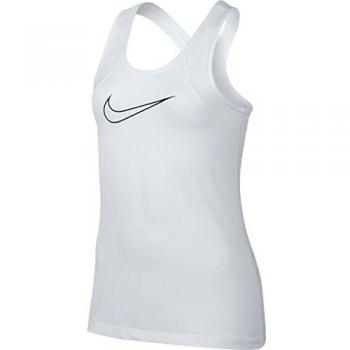 Nike Girl'S Pro Tank Camiseta, Infantil, White/Black, Medium