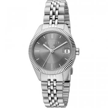 Esprit Madison Women's Stainless Steel Analog Watch - Silver Grey Dial with Date