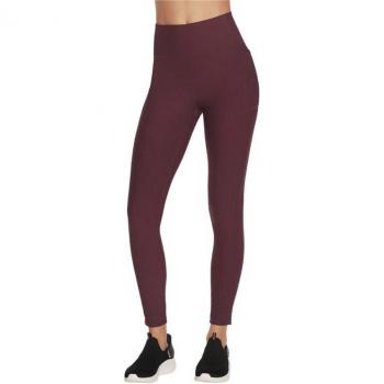 Malla larga Skechers Goflex Rib High Waist figura mujer rojo granate tamaño S