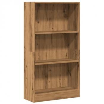 Estantería de madera de ingeniería roble artesano 60x24x109 cm Marrón