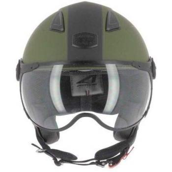 Astone Helmets - Casque jet KSR 2 graphic - Casque de moto léger - Casque de moto compact - Casque de scooter - military green black XL