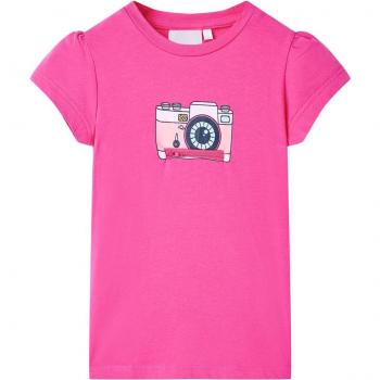 Camiseta infantil rosa oscuro 140