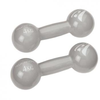 Rucanor Profi Vinyl - Pesas de mancuerna de fitness, tamaño 2 x 4, color gris