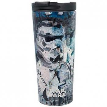 Star Wars | Termo Café para Llevar - Taza Termica de Viaje Acero Inoxidable 425 ml | Vaso Hermetico para Te o Café sin BPA con Tapa Antigoteo