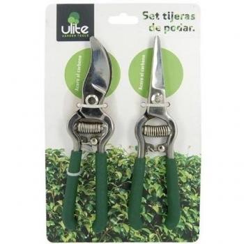 SET 2 TIJERAS DE PODAR ACERO AL CARBONO ULITE ULM51