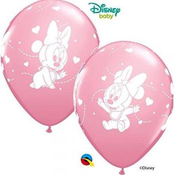 Qualatex 53548 Disney Minnie Mouse Globos, rosa y baya salvaje, 11 pulgadas
