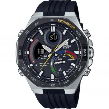 Casio Edifice Racing Multicolor Series ECB-950MP-1AEF Mens Watch - Analog-Digital, Mobile Link, Black Dial, Tough Solar, 100M Water Resistance