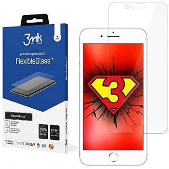 Protector Flexible de Cristal 3MK Compatible con iPhone 7 / 8 / SE 2020 con Marco Blanco